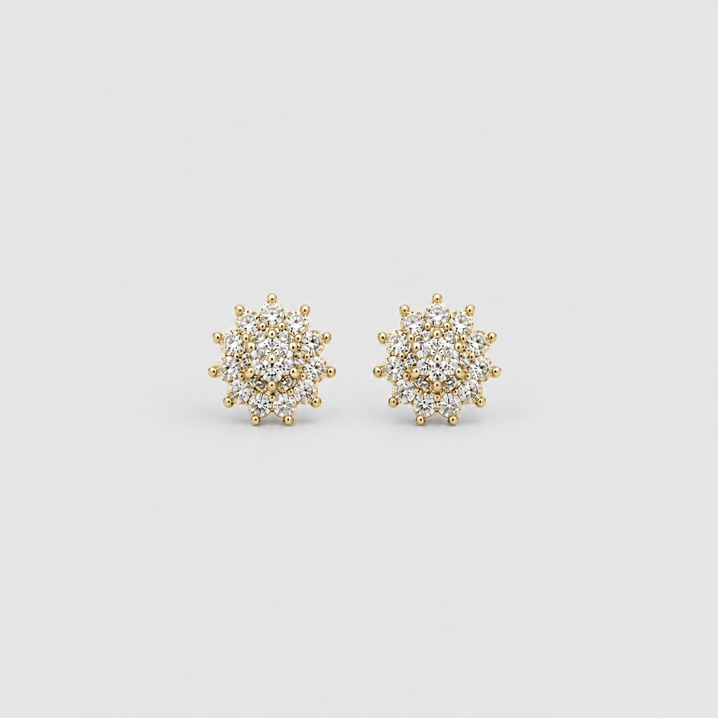 Lab-Grown Diamond Round Cut 0.30 Ct. Cluster Earrings (EF/VVS-VS)