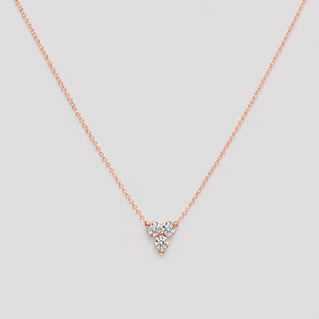 Lab-Grown Diamond Round Cut Cluster Pendant 0.15 Ct. (VS-EF)