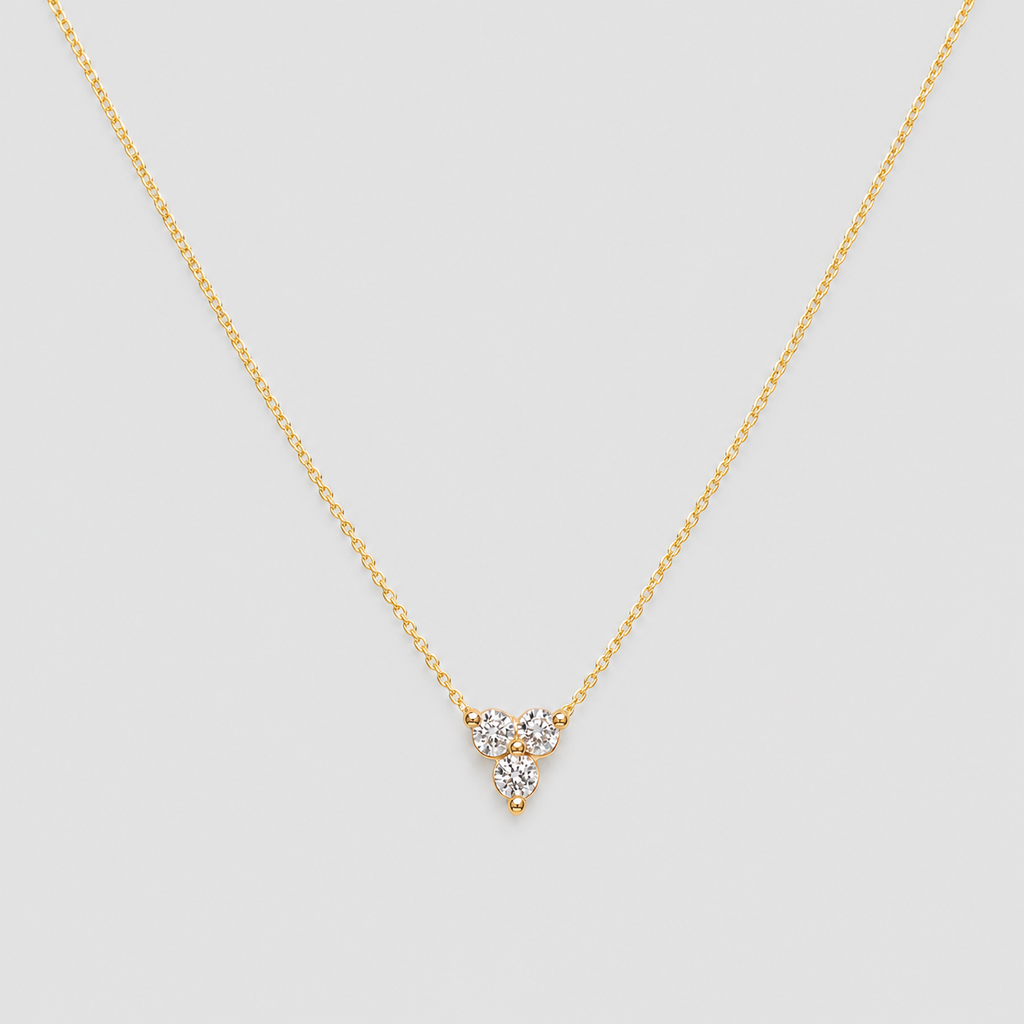 Lab-Grown Diamond Round Cut Cluster Pendant 0.15 Ct. (VS-EF)