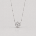 Lab Grown Diamond Round Cut Cluster Pendant Necklace 0.50 Ct. (VS-EF)