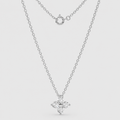 Lab Grown Diamond Cluster Pendant Necklace 0.10 Ct. (VS-EF)