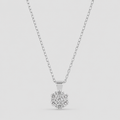 Lab-Grown Diamond Round Cluster Pendant Necklace 0.42 Ct. (VS-EF)
