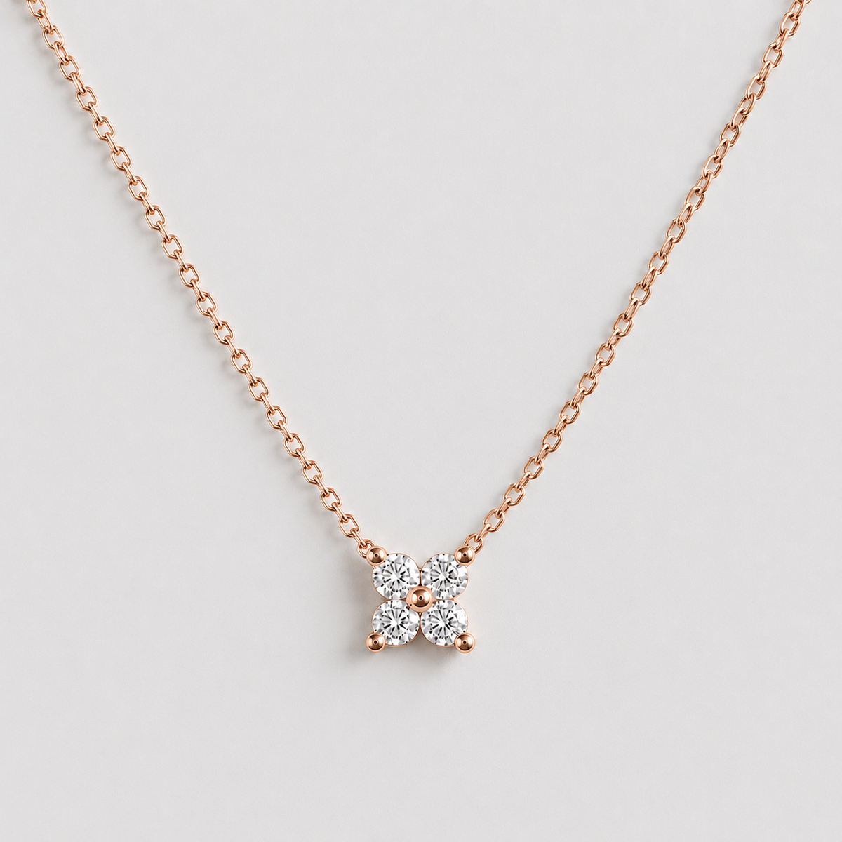 Lab Grown Diamond Cluster Pendant Necklace 0.10 Ct. (VS-EF)