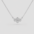 Lab Grown Diamond Round Cut Cluster Pendant 0.44 Ct. (VS-EF)