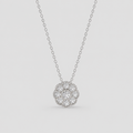 1.53 Ct. Round Lab Grown Diamond Cluster Pendant Necklace (VS-EF)