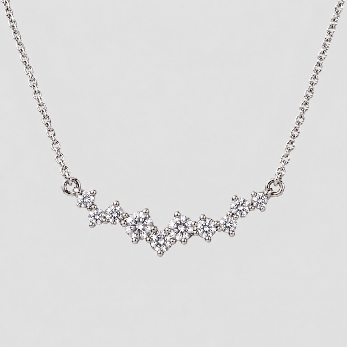 Lab Grown Diamond Cluster Pendant Necklace 0.40 Ct. (EF/VVS-VS)