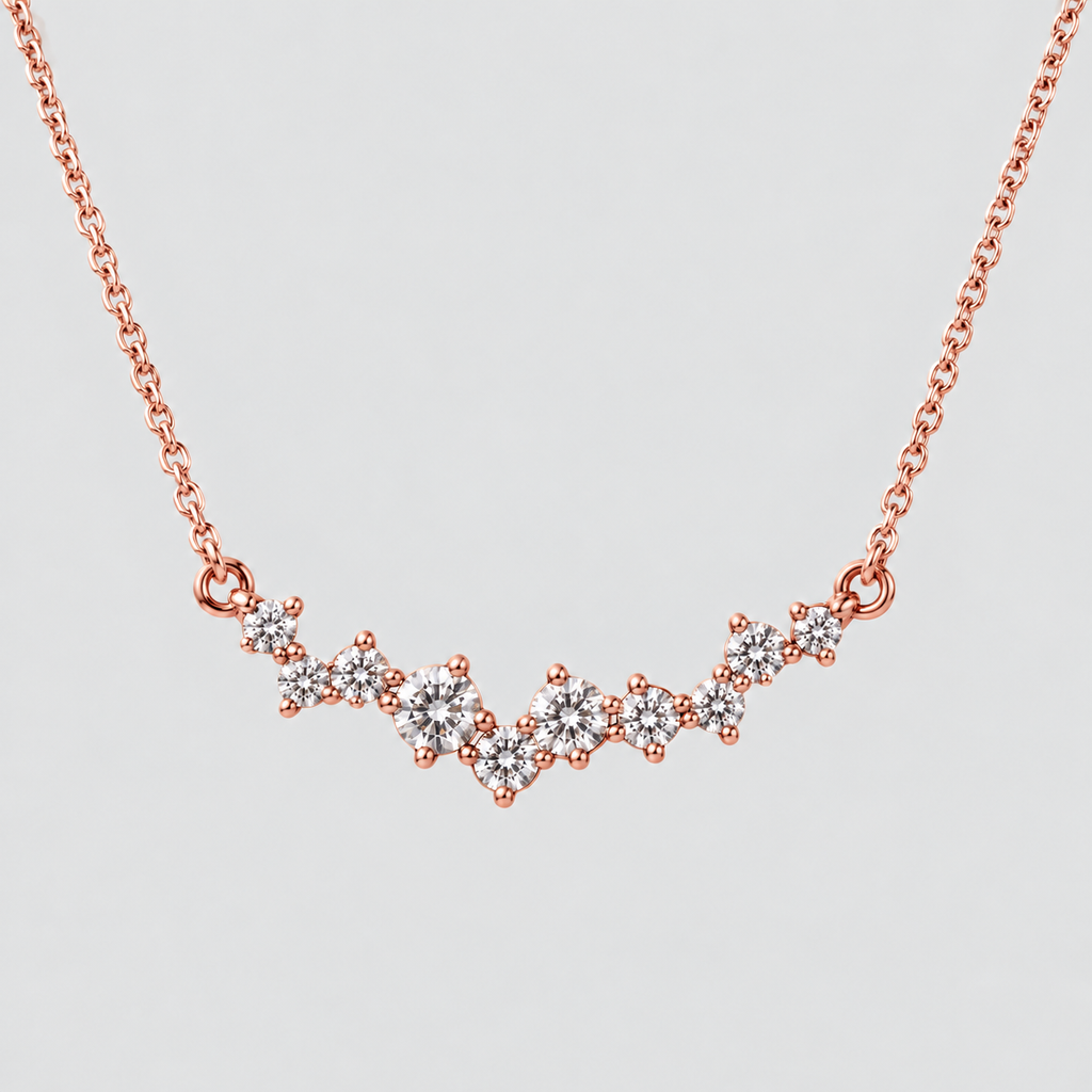Lab Grown Diamond Cluster Pendant Necklace 0.40 Ct. (EF/VVS-VS)