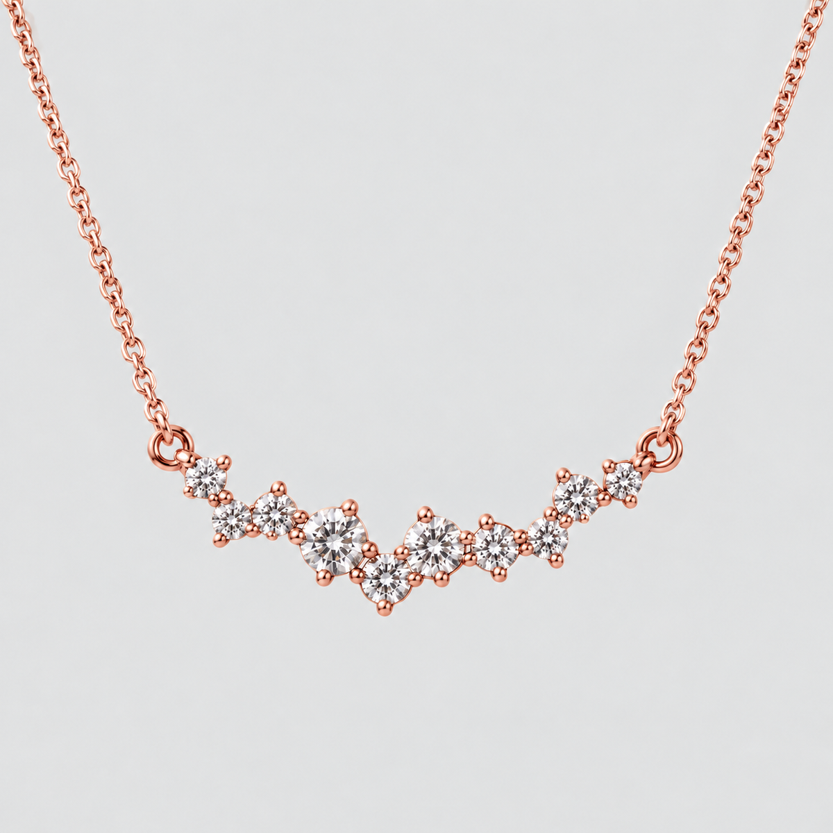Lab Grown Diamond Cluster Pendant Necklace 0.40 Ct. (EF/VVS-VS)