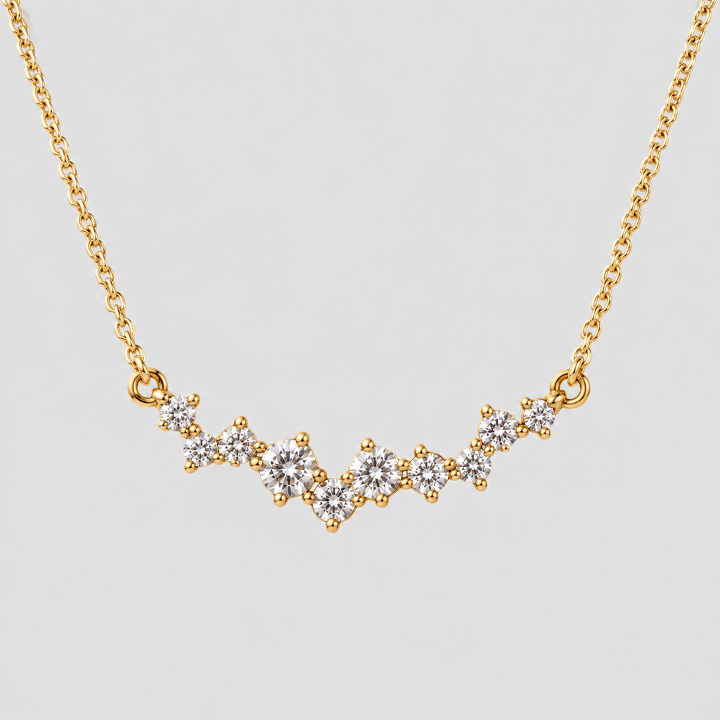 Lab Grown Diamond Cluster Pendant Necklace 0.40 Ct. (EF/VVS-VS)