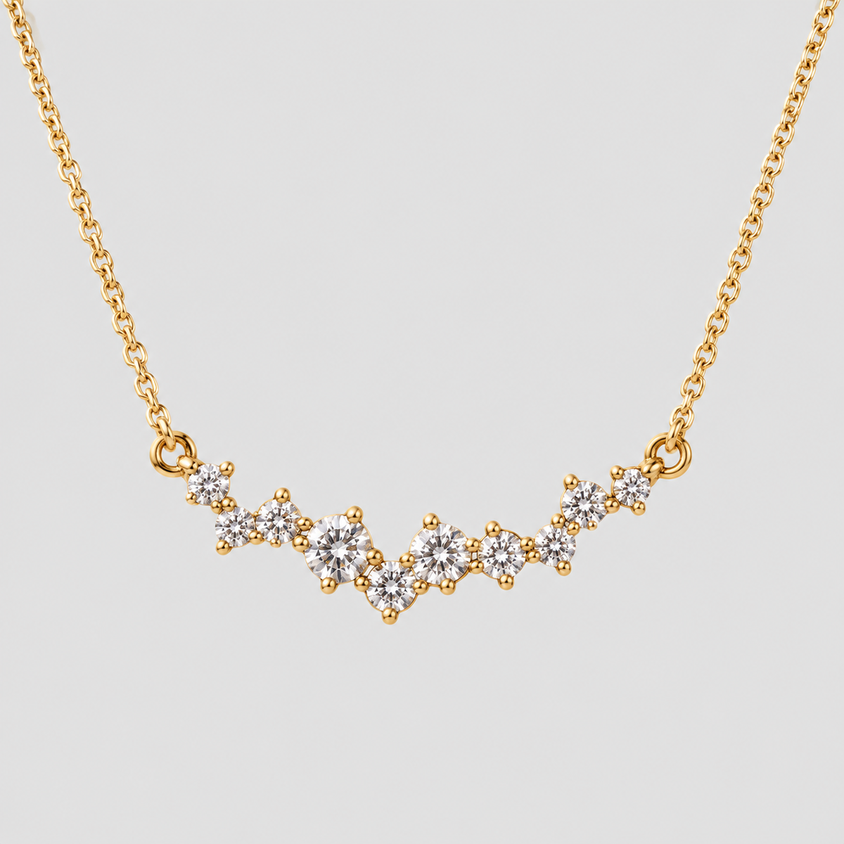 Lab Grown Diamond Cluster Pendant Necklace 0.40 Ct. (EF/VVS-VS)
