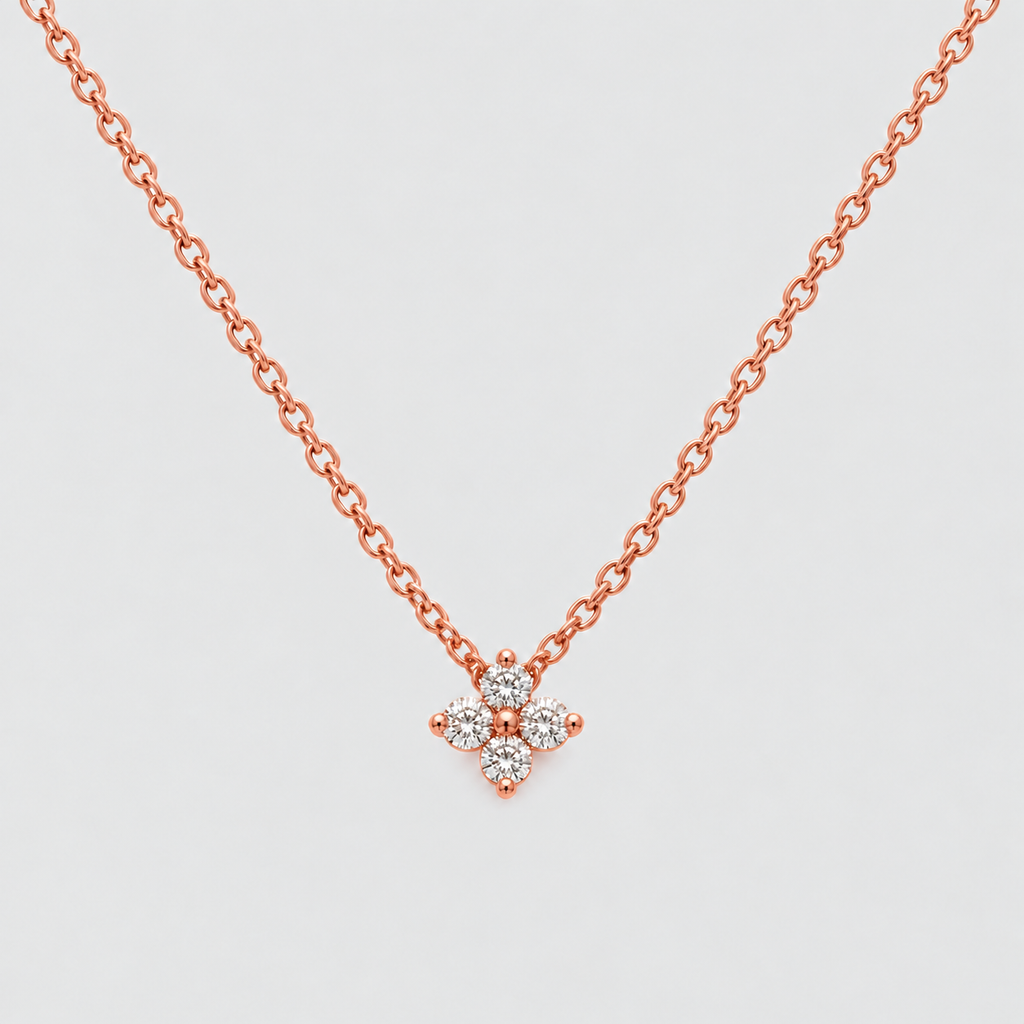 Lab Grown Diamond Cluster Pendant Necklace 0.32 Ct. (EF/VVS-VS)