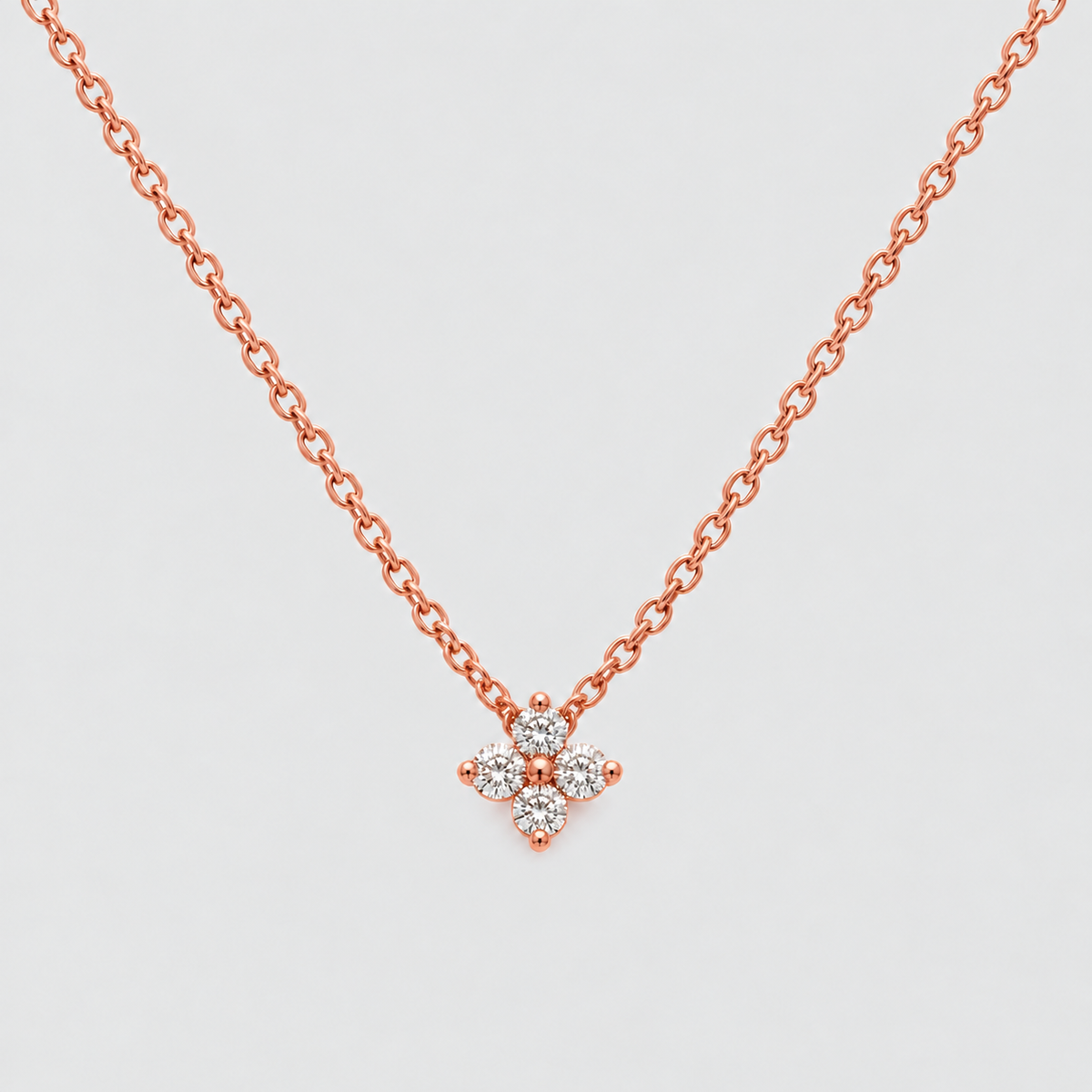 Lab Grown Diamond Cluster Pendant Necklace 0.32 Ct. (EF/VVS-VS)