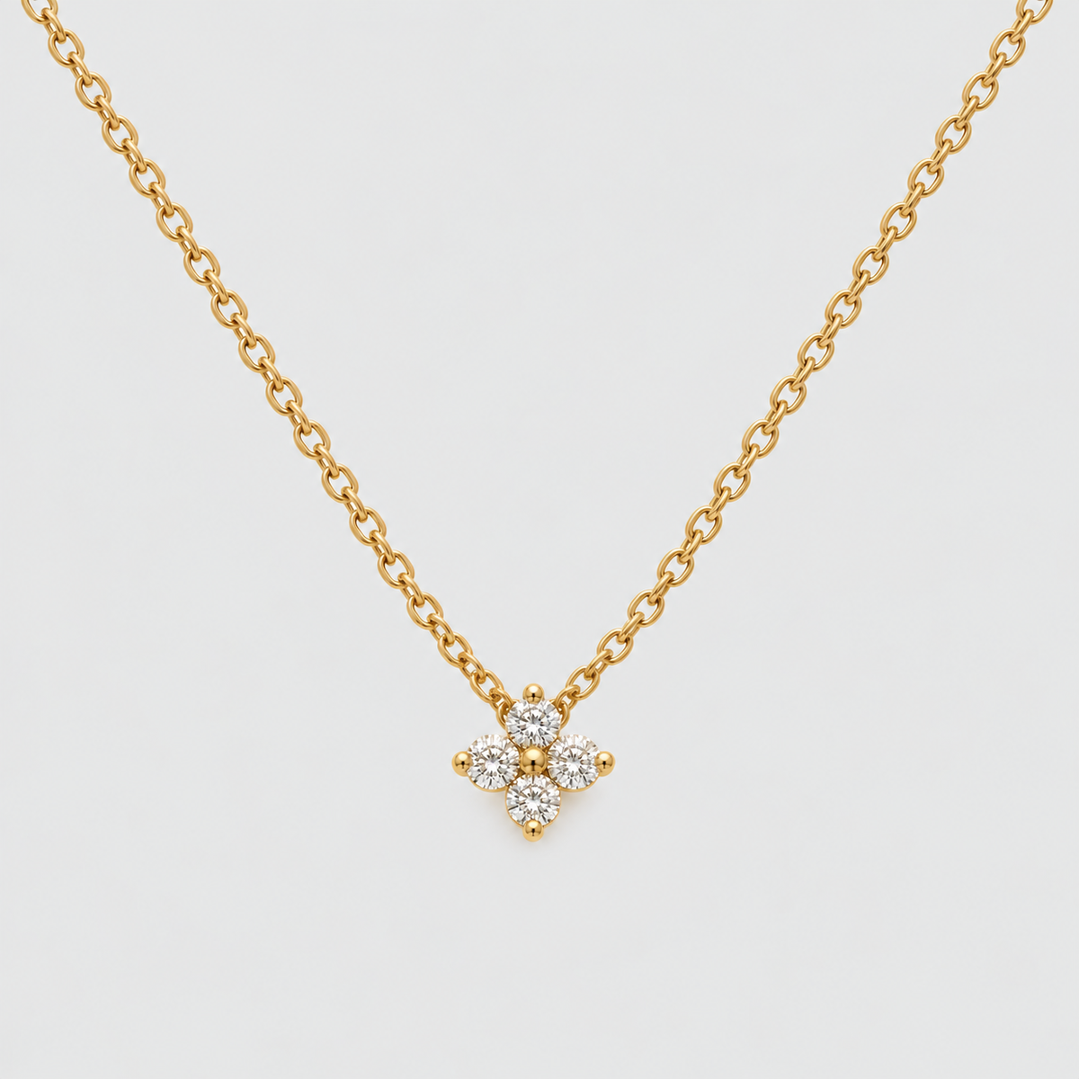 Lab Grown Diamond Cluster Pendant Necklace 0.32 Ct. (EF/VVS-VS)