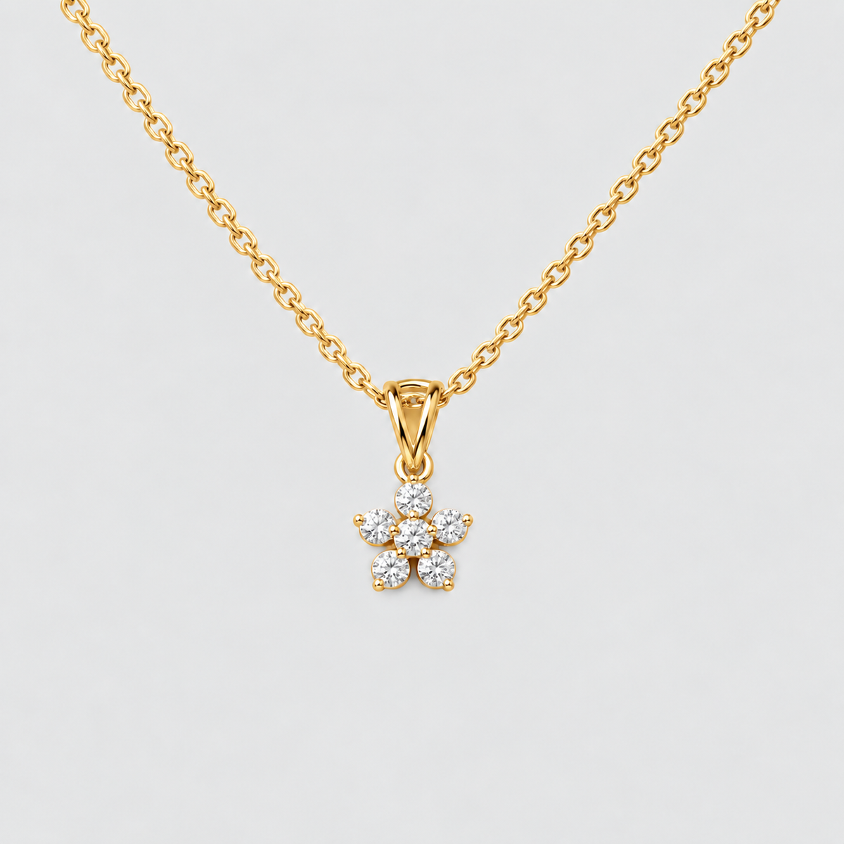 Lab Grown Diamond Cluster Pendant Necklace 0.25 Ct. (EF/VVS-VS)
