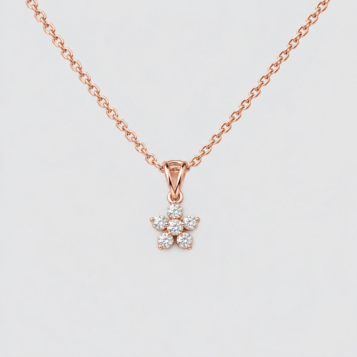 Lab Grown Diamond Cluster Pendant Necklace 0.25 Ct. (EF/VVS-VS)