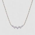 Lab Grown Diamond Round Cluster Pendant Necklace 0.12 Ct. (EF/VVS-VS)