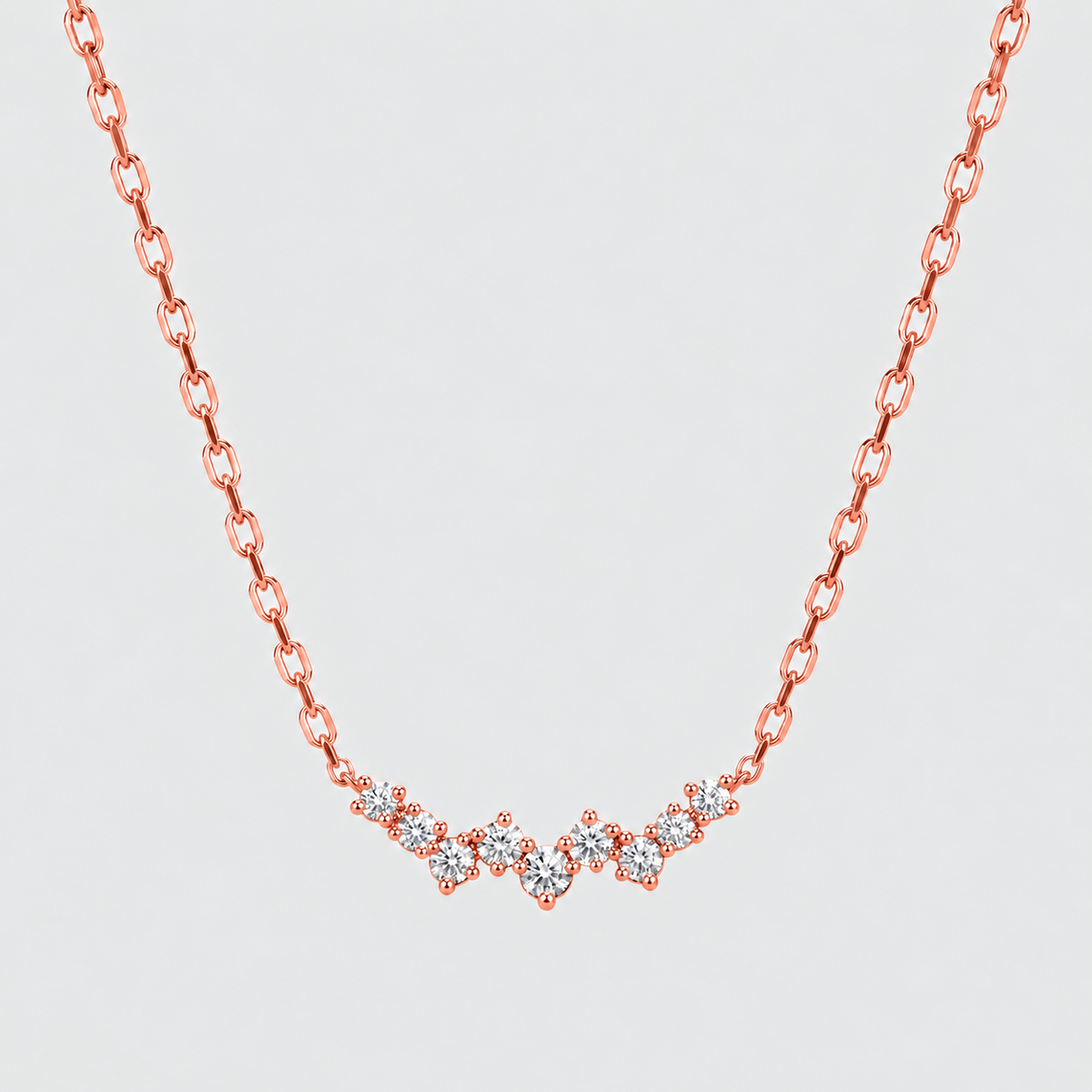 Lab Grown Diamond Round Cluster Pendant Necklace 0.12 Ct. (EF/VVS-VS)