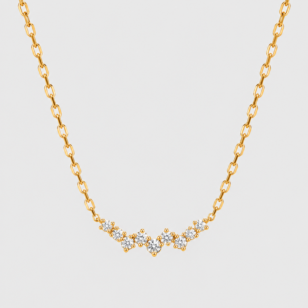 Lab Grown Diamond Round Cluster Pendant Necklace 0.12 Ct. (EF/VVS-VS)