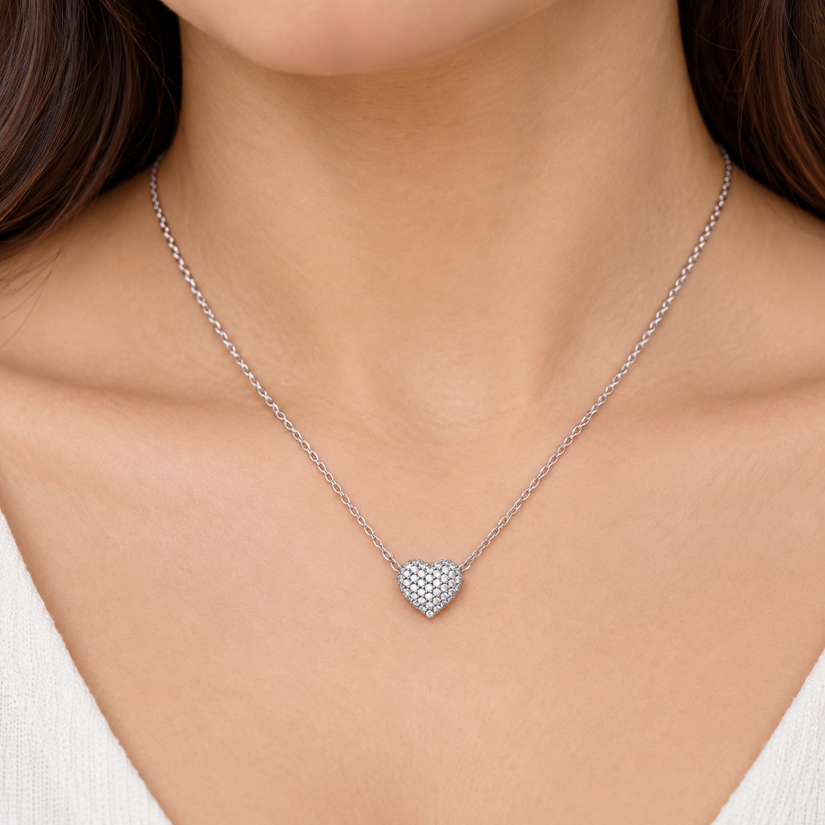 Lab Grown Diamond 0.70 Ct. Cluster Pendant Necklace (EF/VVS-VS)
