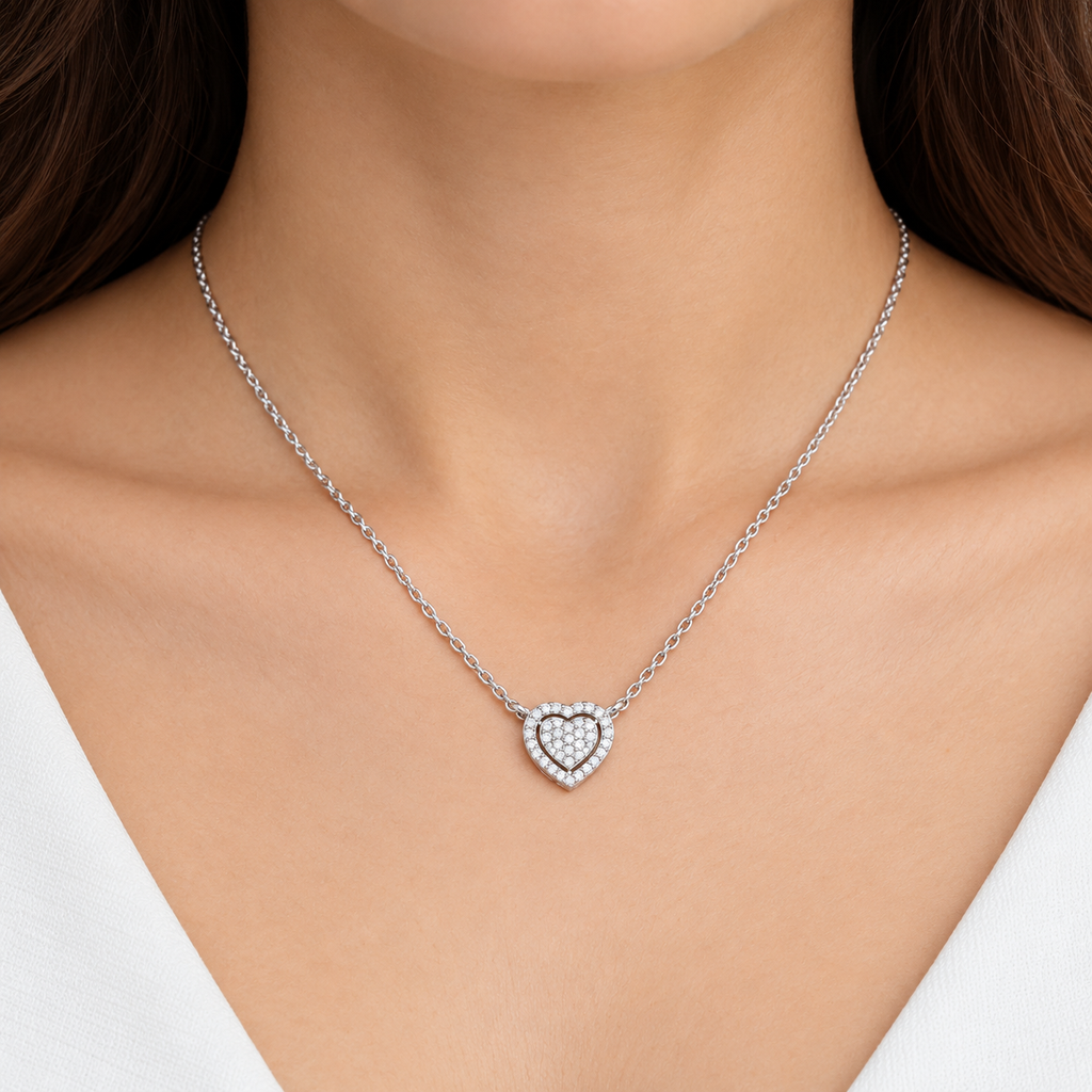 Lab Grown Diamond Cluster Pendant Necklace 0.45 Ct. Round (EF/VVS-VS)