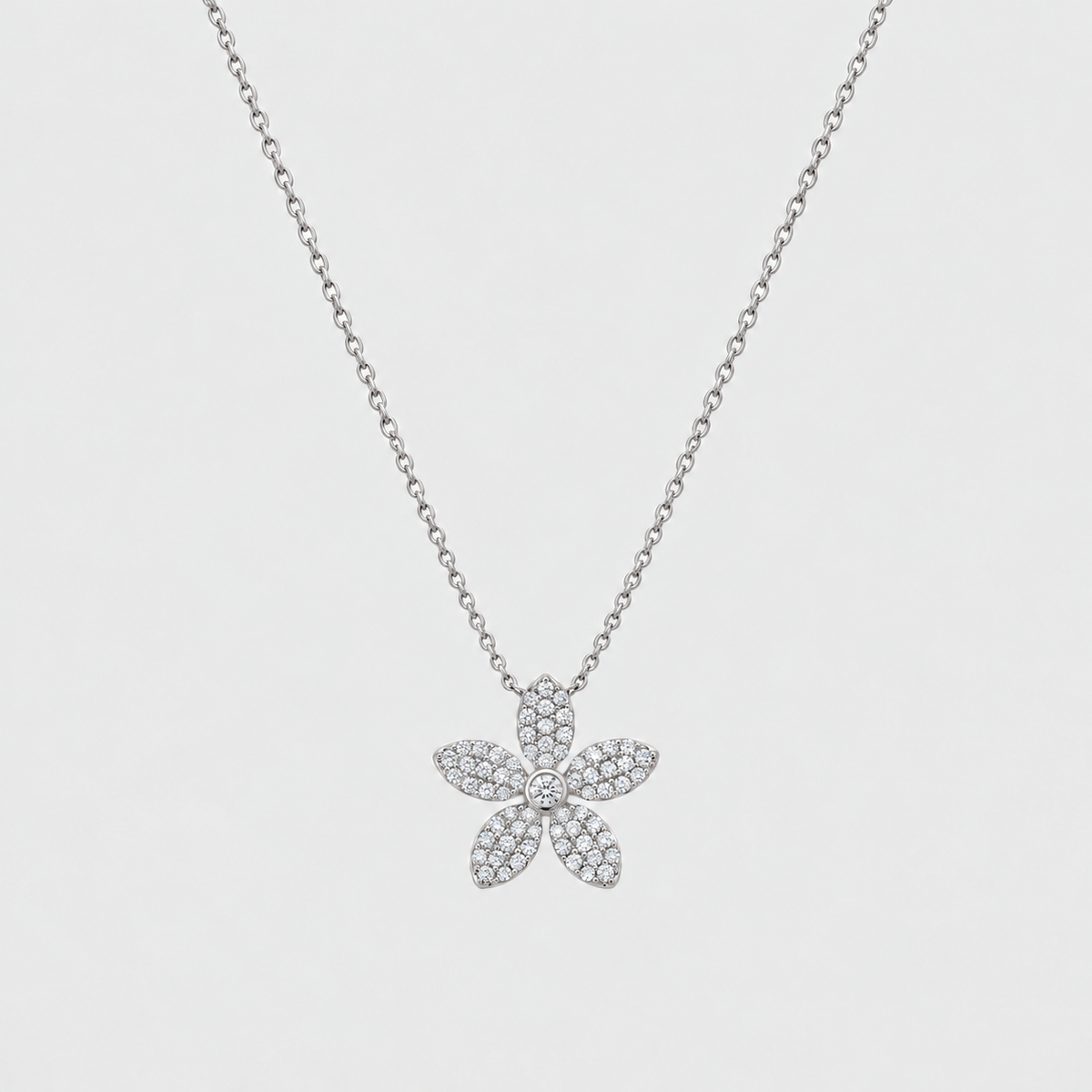 1.90 Ct. Lab Grown Diamond Round Cluster Pendant Necklace (EF/VVS-VS)