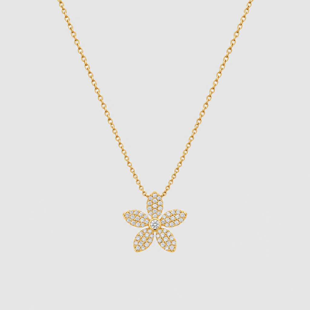 1.90 Ct. Lab Grown Diamond Round Cluster Pendant Necklace (EF/VVS-VS)