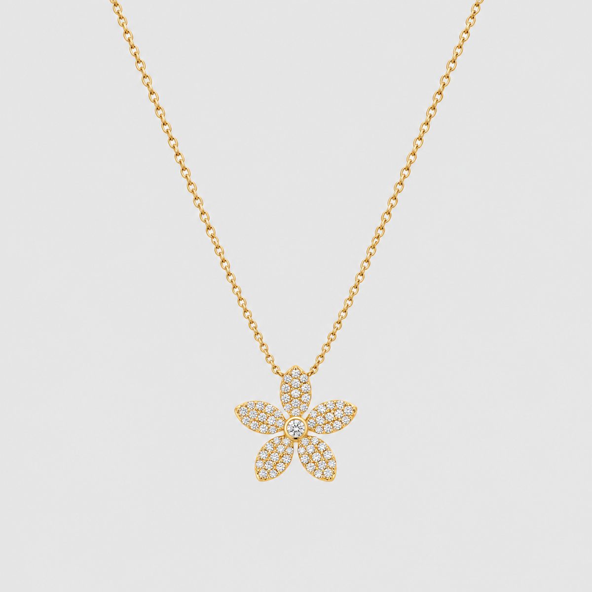 1.90 Ct. Lab Grown Diamond Round Cluster Pendant Necklace (EF/VVS-VS)