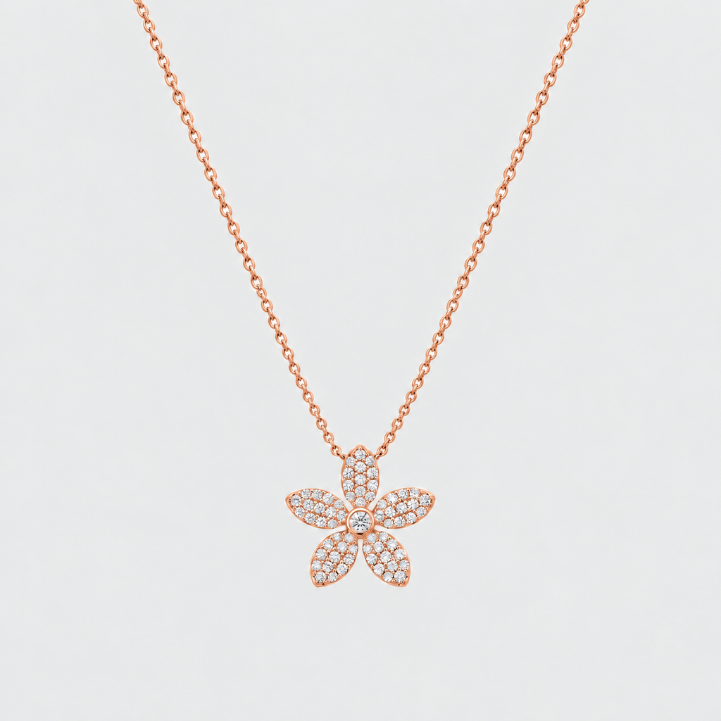 1.90 Ct. Lab Grown Diamond Round Cluster Pendant Necklace (EF/VVS-VS)