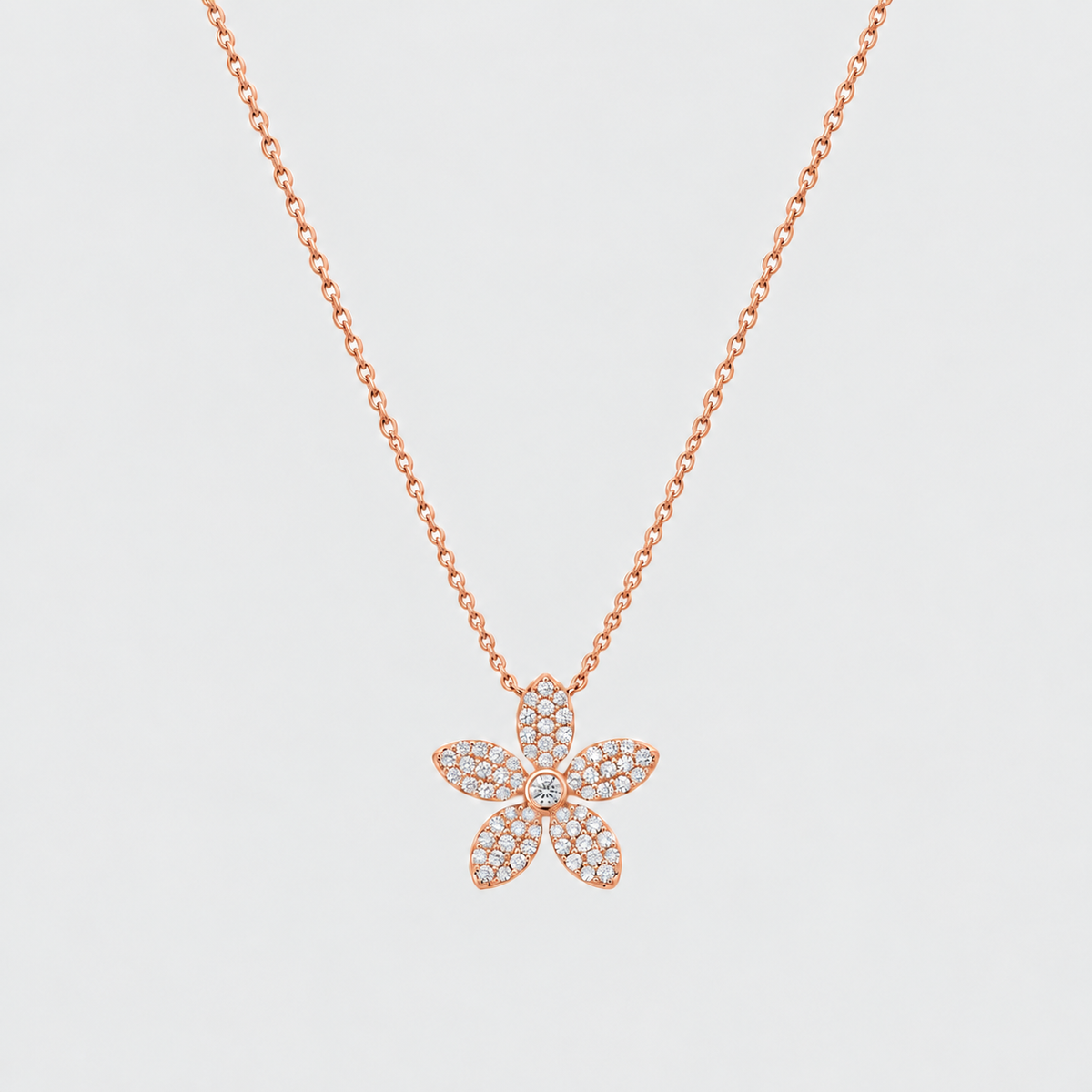 1.90 Ct. Lab Grown Diamond Round Cluster Pendant Necklace (EF/VVS-VS)