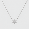 Lab Grown Diamond Cluster Pendant Necklace Round 0.40 Ct. (EF/VVS-VS)