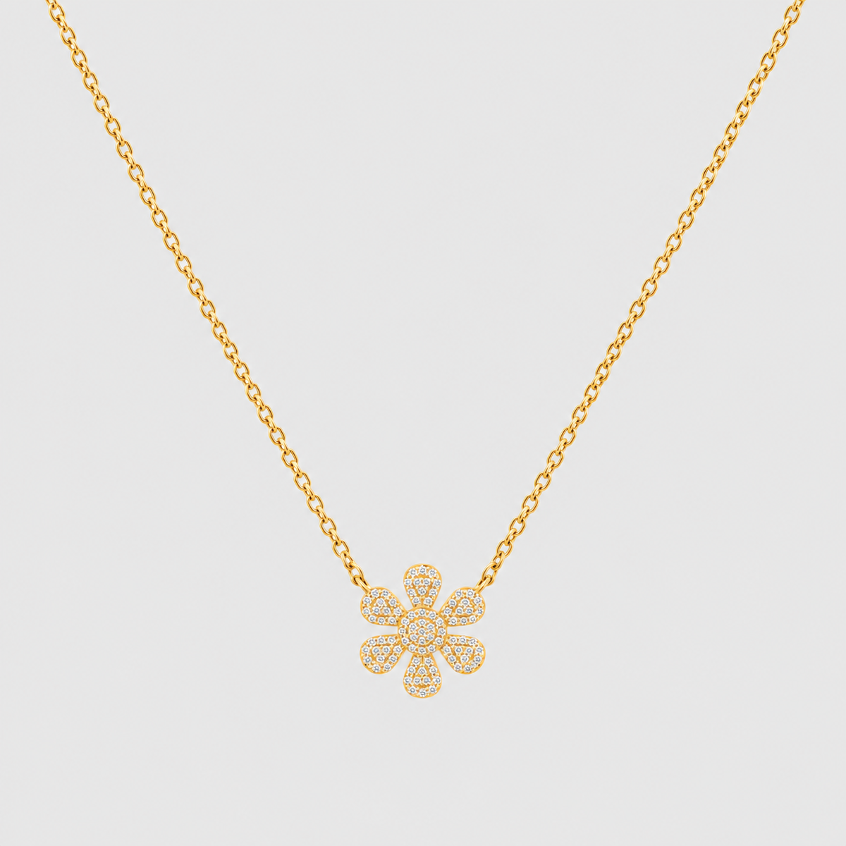 Lab Grown Diamond Cluster Pendant Necklace Round 0.40 Ct. (EF/VVS-VS)