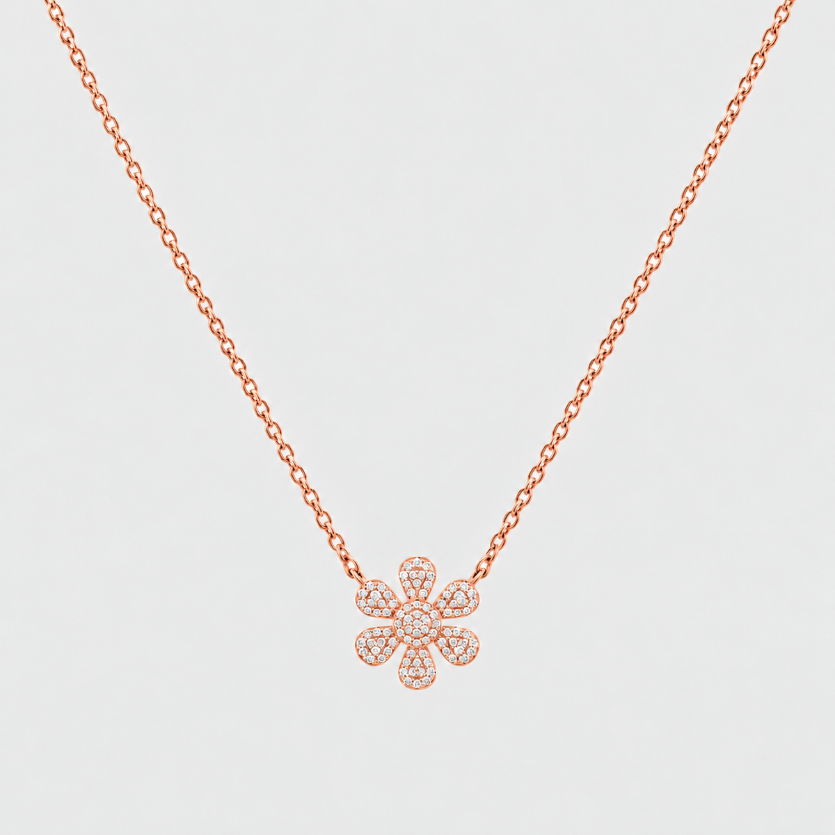 Lab Grown Diamond Cluster Pendant Necklace Round 0.40 Ct. (EF/VVS-VS)