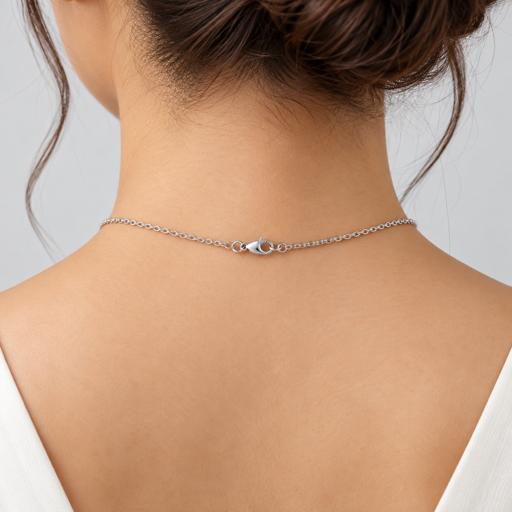 Lab Grown Diamond Cluster Pendant Necklace Round 0.40 Ct. (EF/VVS-VS)