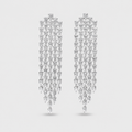 3 Ct. Pear Cut Lab Grown Diamond Dangle Earrings (VS-EF)