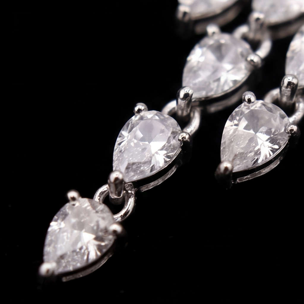 3 Ct. Pear Cut Lab Grown Diamond Dangle Earrings (VS-EF)