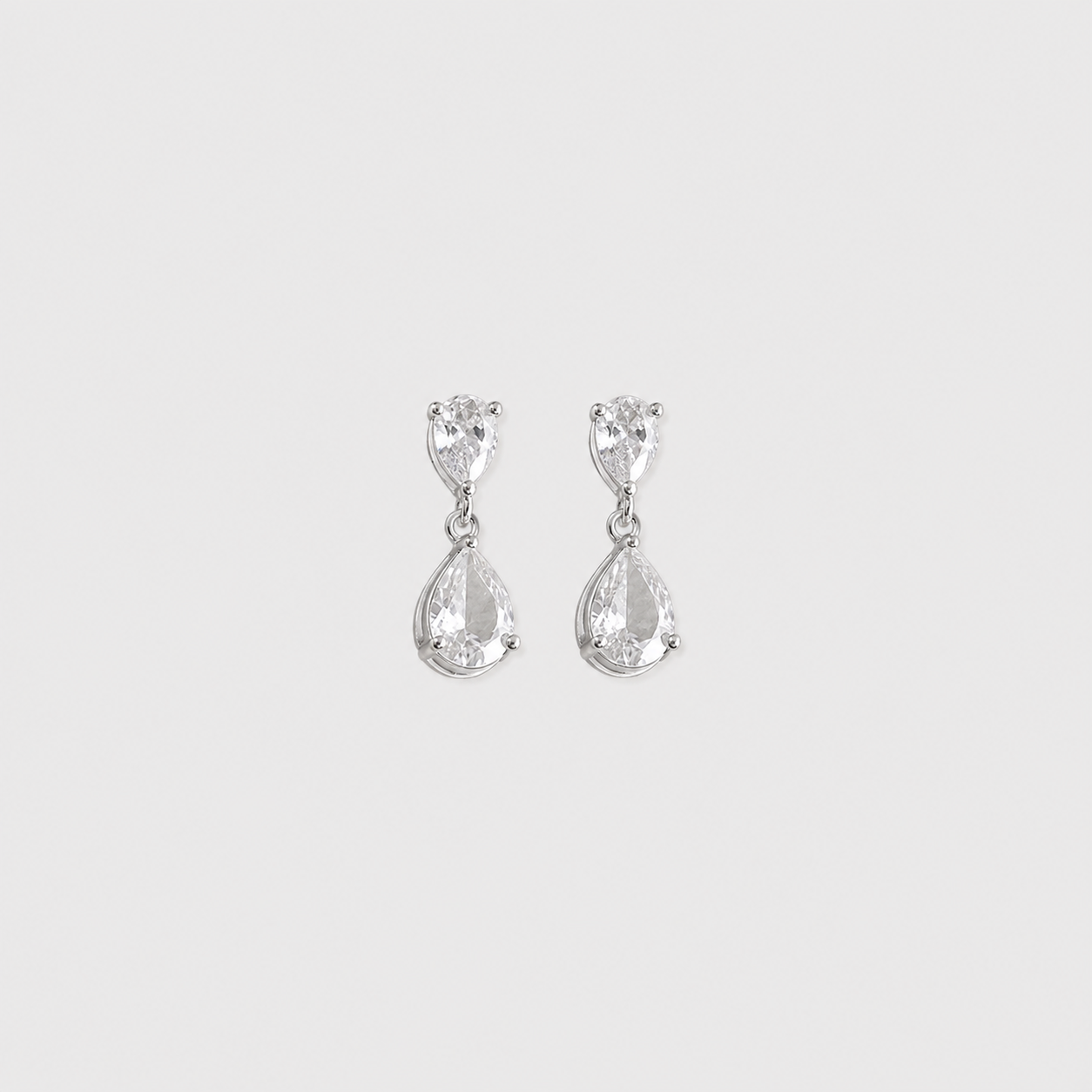 3 Ct. Pear Cut Lab Grown Diamond Drop Dangle Earrings (VS-EF)