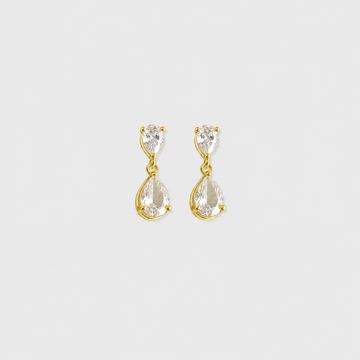 3 Ct. Pear Cut Lab Grown Diamond Drop Dangle Earrings (VS-EF)