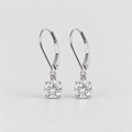1 Ct. Lab Grown Diamond Round Dangle Earrings (EF/VVS-VS)