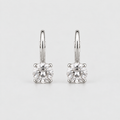 4 Ct. Lab Grown Diamond Round Cut Dangle Earrings (VS-EF)