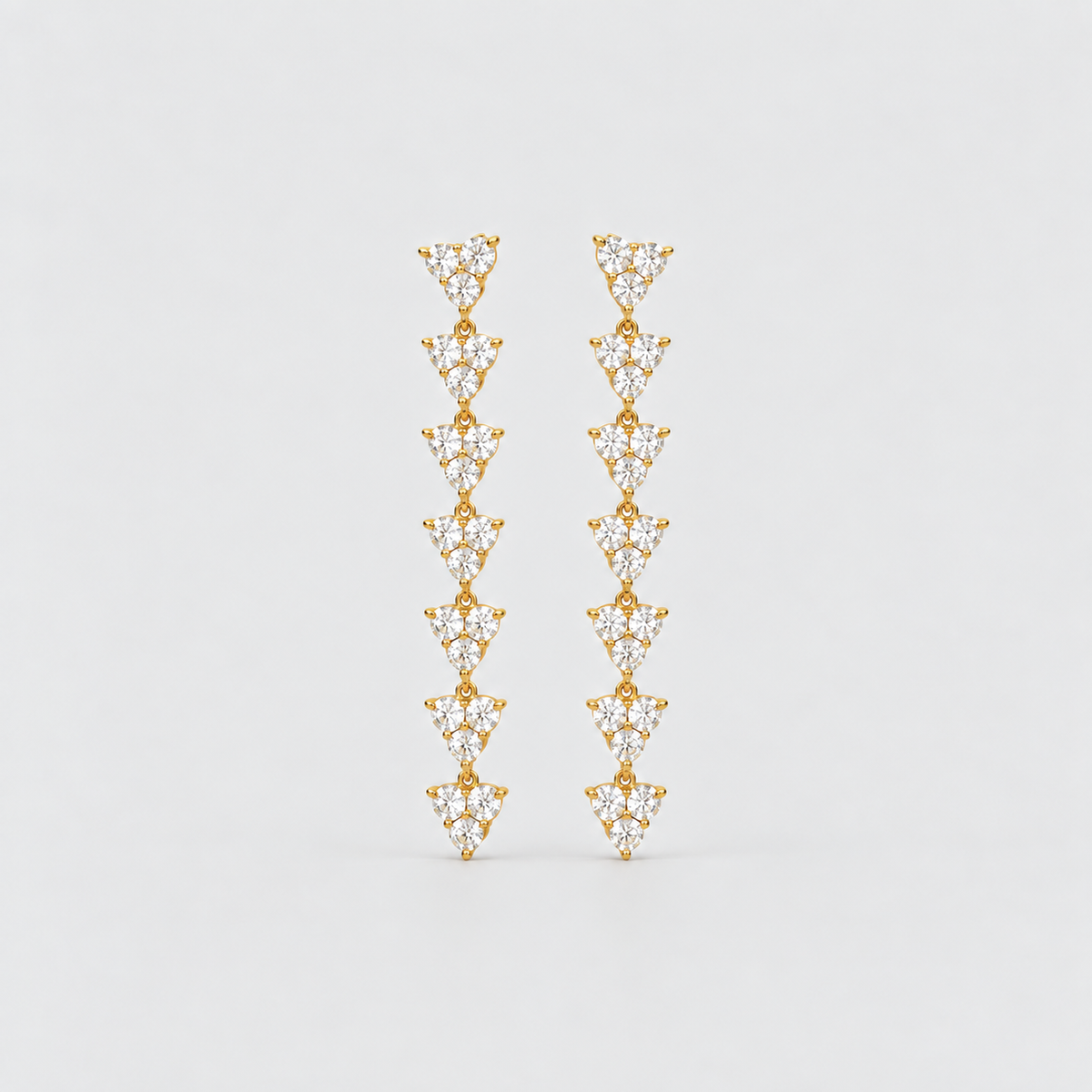 3 Ct. Lab Grown Diamond Round Cut Dangle Earrings (EF/VVS-VS)
