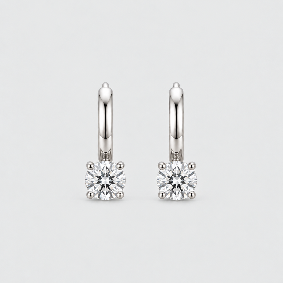 3 Ct. Lab Grown Diamond Round Cut Dangle Earrings (VS-EF)