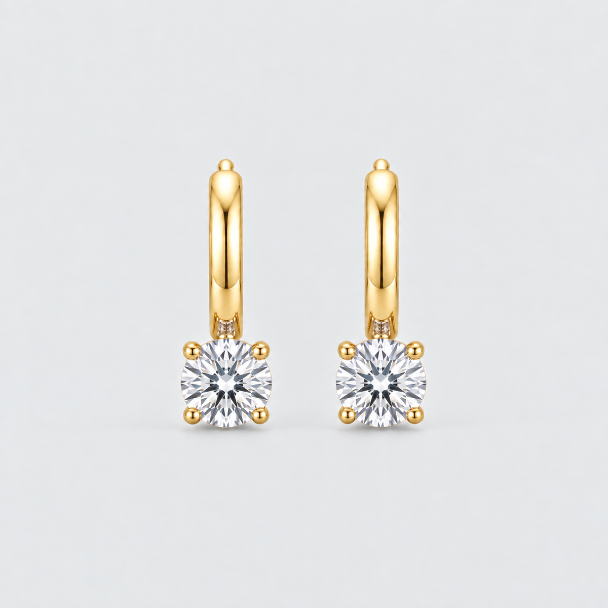 3 Ct. Lab Grown Diamond Round Cut Dangle Earrings (VS-EF)