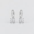 2 Ct. Lab Grown Diamond Dangle Earrings Round Cut (VS-EF)