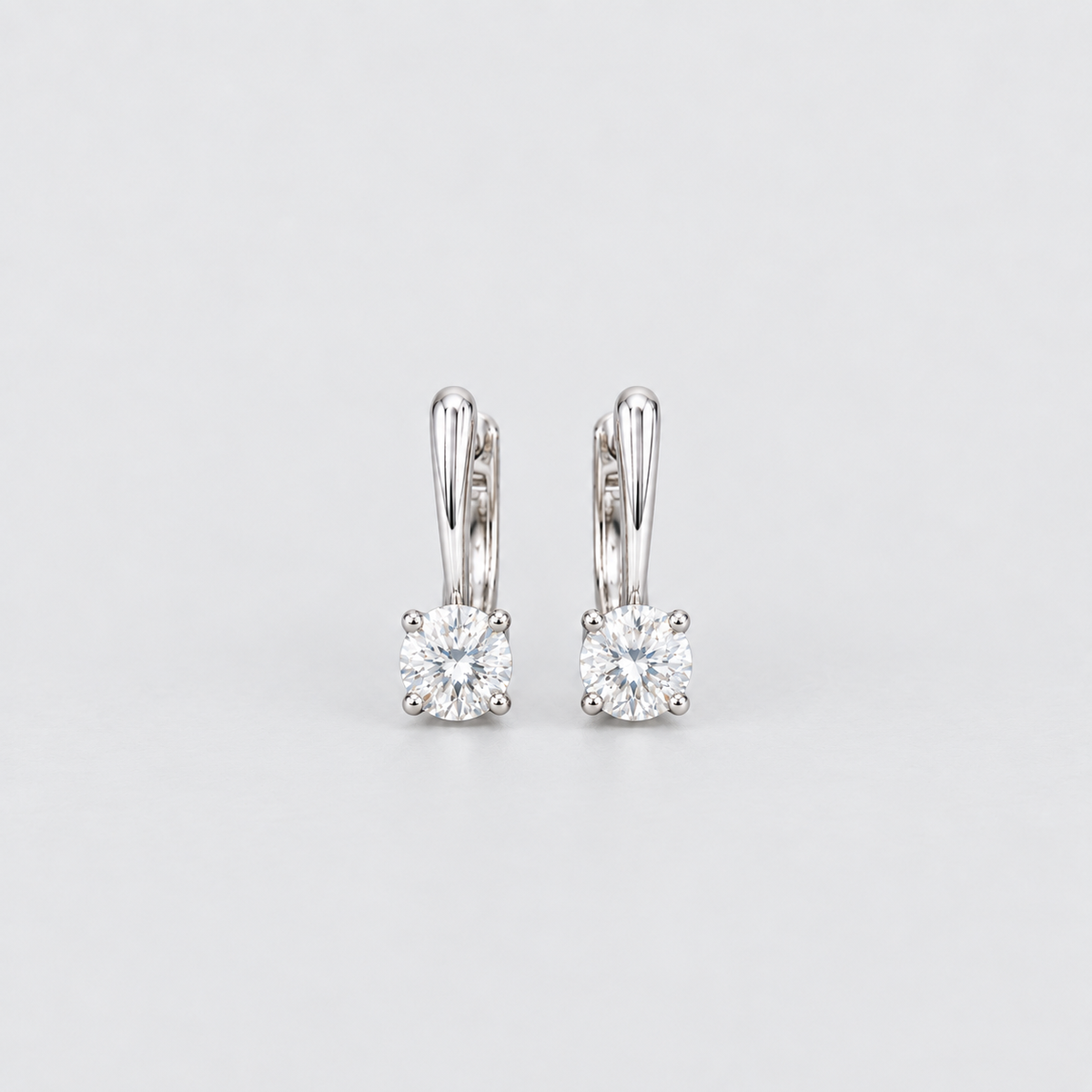 2 Ct. Lab Grown Diamond Round Cut Dangle Earrings (VS-EF)