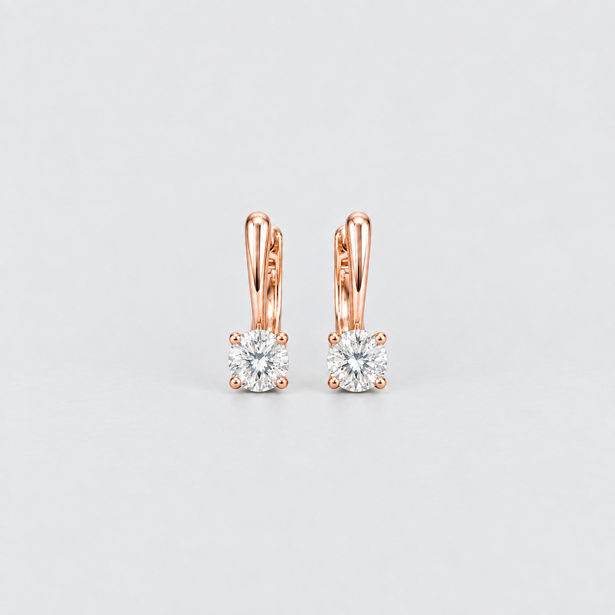 2 Ct. Lab Grown Diamond Round Cut Dangle Earrings (VS-EF)
