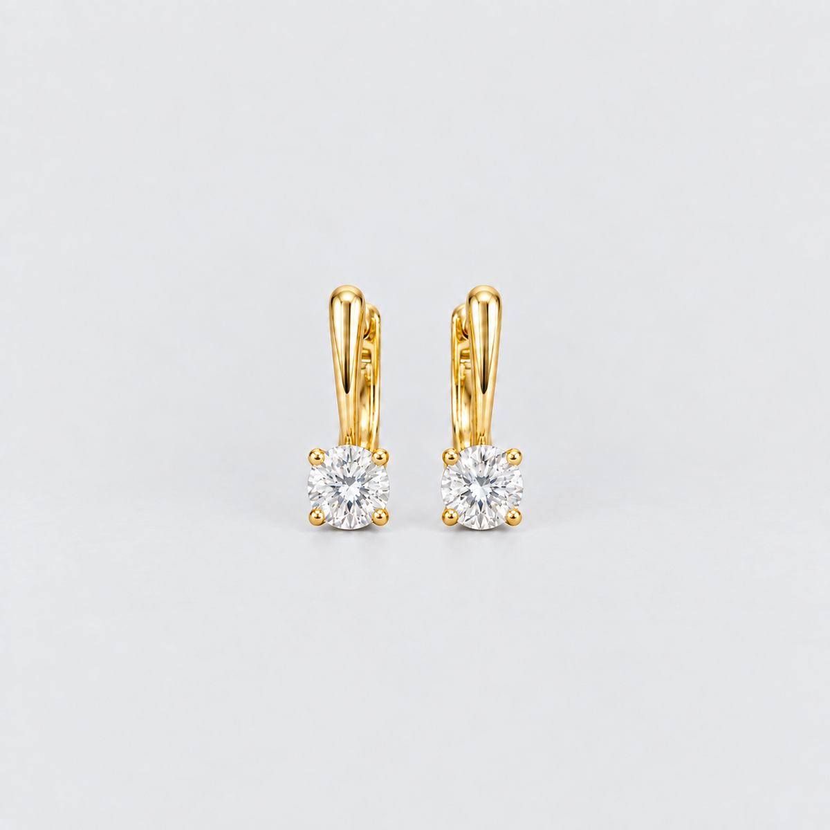 2 Ct. Lab Grown Diamond Round Cut Dangle Earrings (VS-EF)