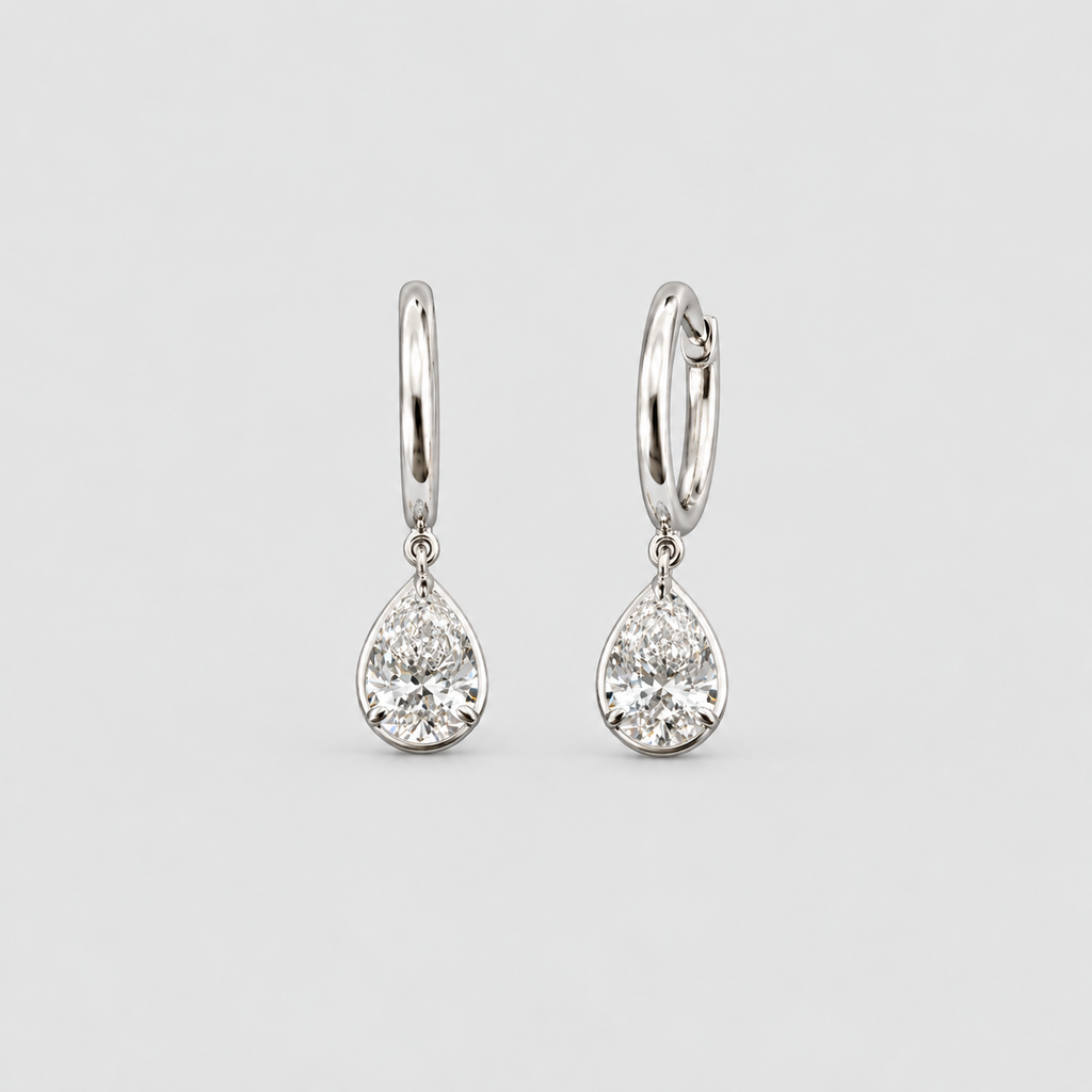 1.5 Ct. Lab Grown Diamond Pear Cut Dangle Earrings (EF/VVS-VS)