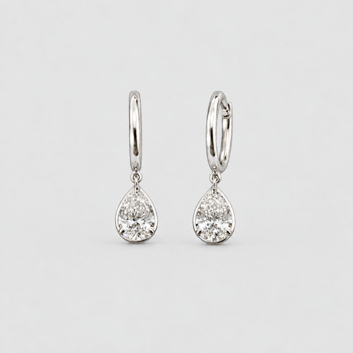 1.5 Ct. Lab Grown Diamond Pear Cut Dangle Earrings (EF/VVS-VS)