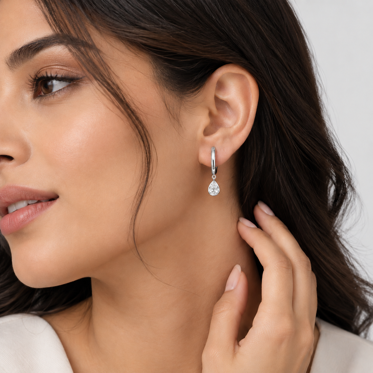 1.5 Ct. Lab Grown Diamond Pear Cut Dangle Earrings (EF/VVS-VS)