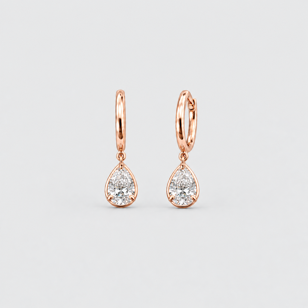 1.5 Ct. Lab Grown Diamond Pear Cut Dangle Earrings (EF/VVS-VS)
